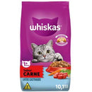 Ração Whiskas Carne para Gatos Adultos Castrados