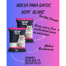 Areia para Gatos Xcat Blanc 3Kg - Fina, Branca e com controle de odores